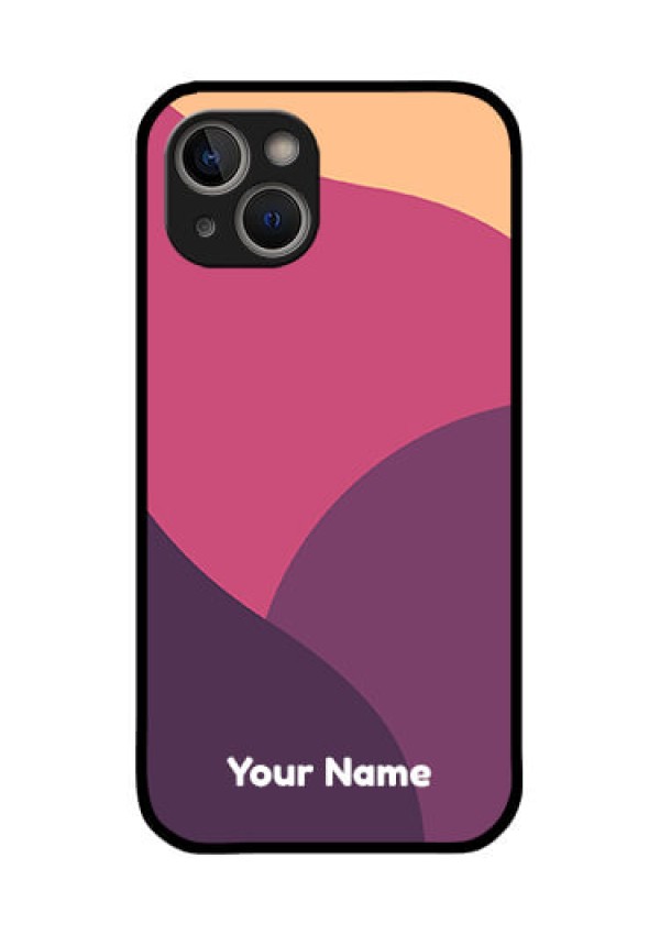 iPhone 14 Plus Custom Glass Phone Case - Mixed Multi-colour abstract art Design