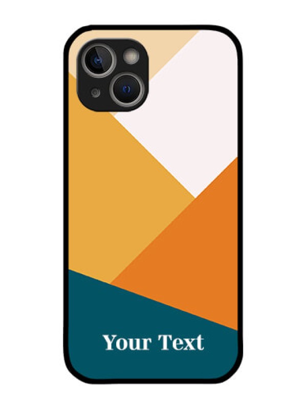 Custom iPhone 14 Plus Personalized Glass Phone Case - Stacked Multi-colour Design