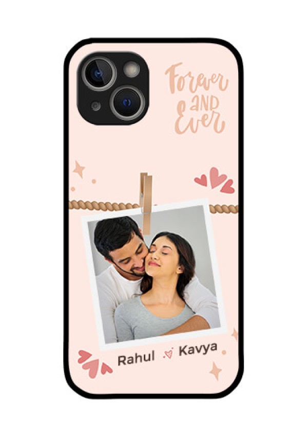 iPhone 14 Plus Custom Glass Phone Case - Forever and ever love Design