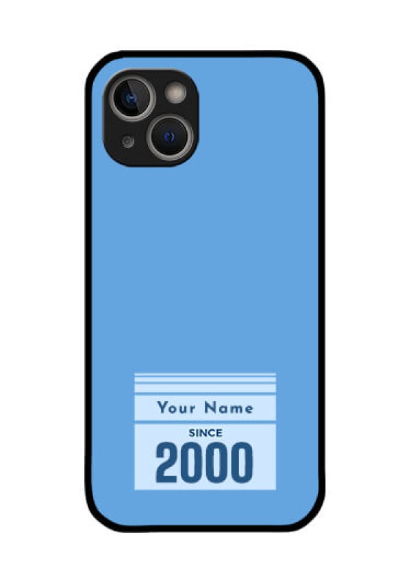iPhone 14 Plus Custom Glass Mobile Case - Custom Year of birth Design