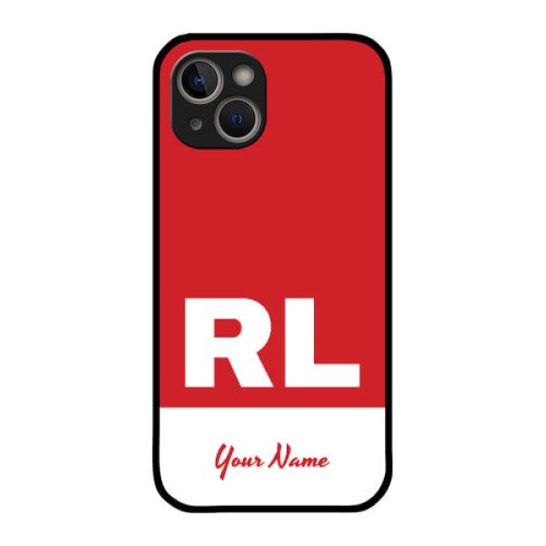 iPhone 14 Plus Personalized Glass Phone Case - dual tone custom text Design iPhone 14 Plus Personalized Glass Phone Case - dual tone custom text Design