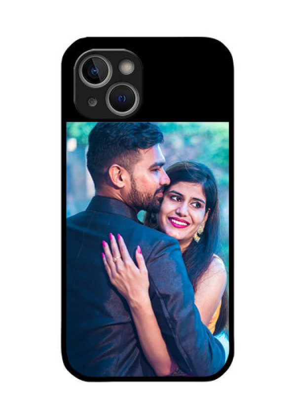 iPhone 14 Plus Custom Glass Phone Case - Upload Full Picture With Custom Color Design