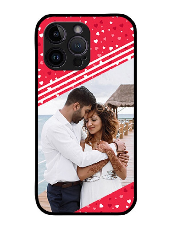 Custom iPhone 14 Pro Max Custom Glass Mobile Case - Valentines Gift Design
