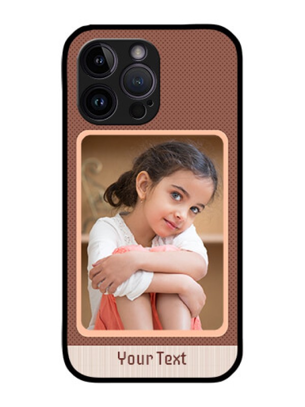 Custom iPhone 14 Pro Max Custom Glass Phone Case - Simple Pic Upload Design