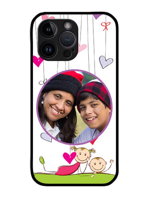 Custom iPhone 14 Pro Max Photo Printing on Glass Case - Cute Kids Phone Case Design