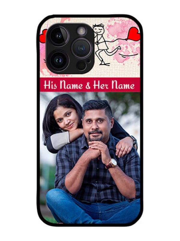 Custom iPhone 14 Pro Max Photo Printing on Glass Case - You and Me Case Design