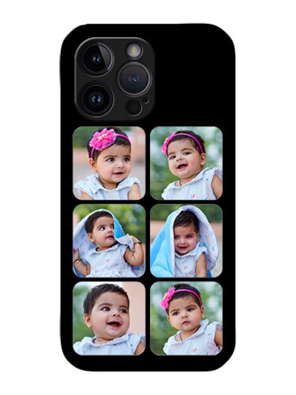Custom iPhone 14 Pro Max Photo Printing on Glass Case - Multiple Pictures Design