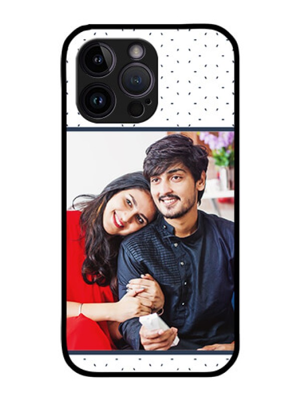 Custom iPhone 14 Pro Max Personalized Glass Phone Case - Premium Dot Design