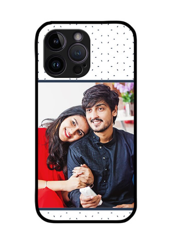 iPhone 14 Pro Max Personalized Glass Phone Case - Premium Dot Design