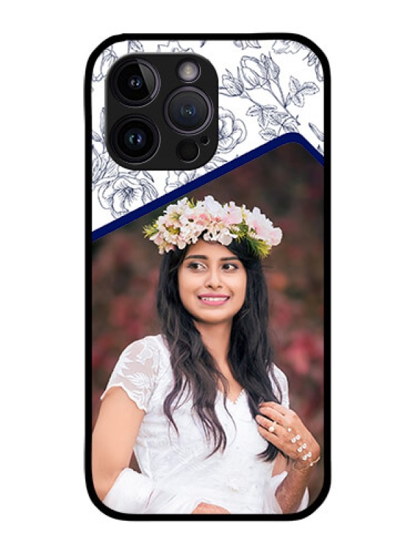 Custom iPhone 14 Pro Max Personalized Glass Phone Case - Premium Floral Design