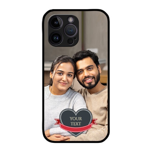 iPhone 14 Pro Max Custom Glass Phone Case - Just Married Couple Design