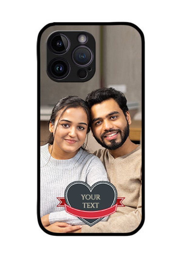 iPhone 14 Pro Max Custom Glass Phone Case - Just Married Couple Design