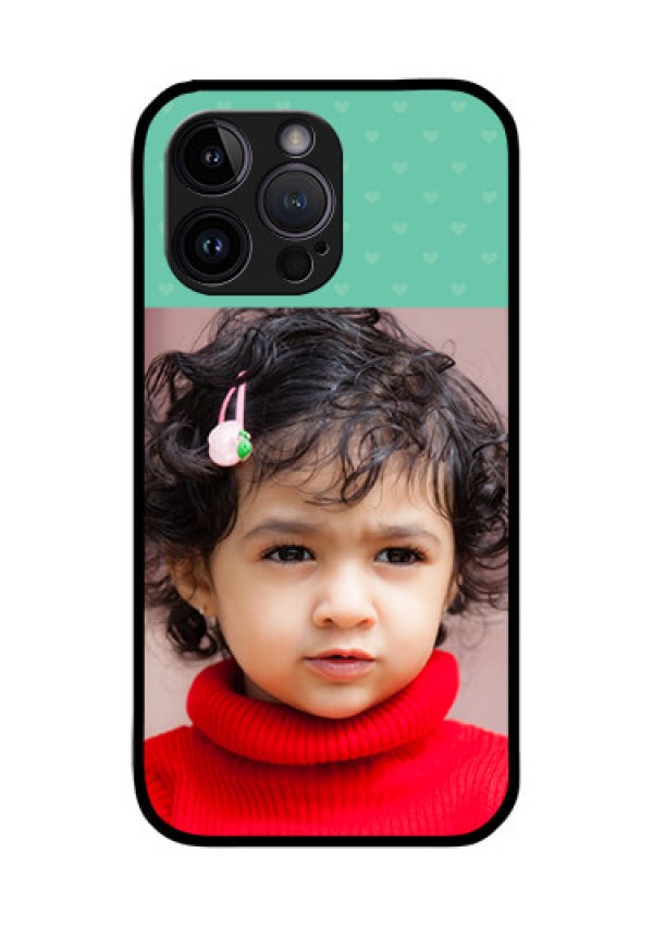 iPhone 14 Pro Max Custom Glass Phone Case - Lovers Picture Design