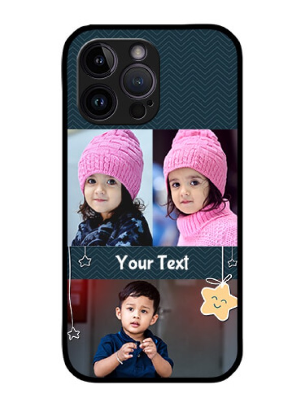 Custom iPhone 14 Pro Max Custom Glass Mobile Case - Hanging Stars Design