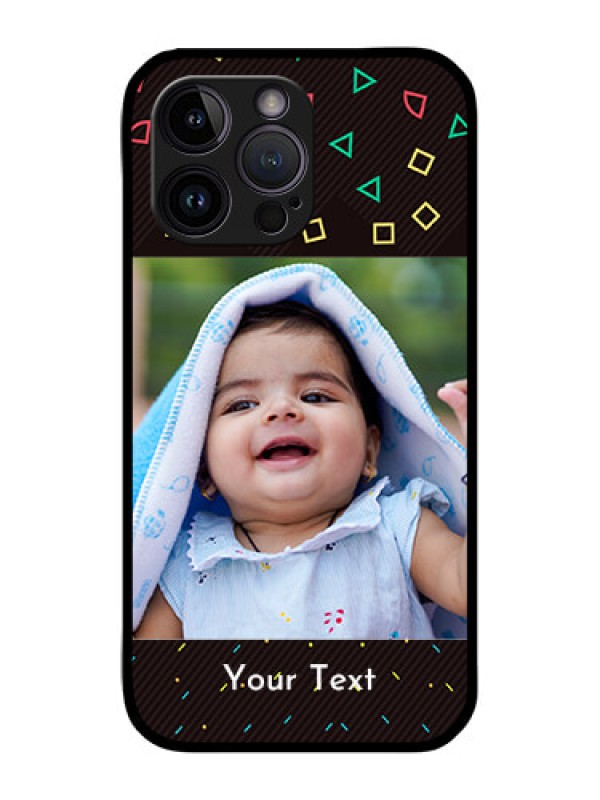 Custom iPhone 14 Pro Max Custom Glass Phone Case - with confetti birthday design