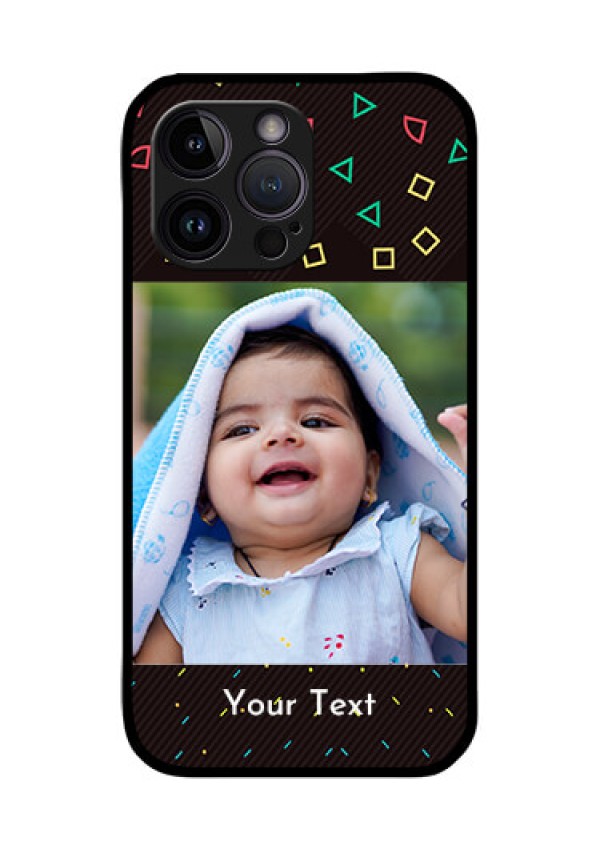 iPhone 14 Pro Max Custom Glass Phone Case - with confetti birthday design