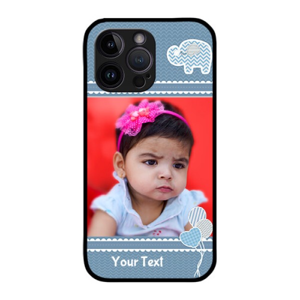 iPhone 14 Pro Max Photo Printing on Glass Case - with Kids Pattern Design