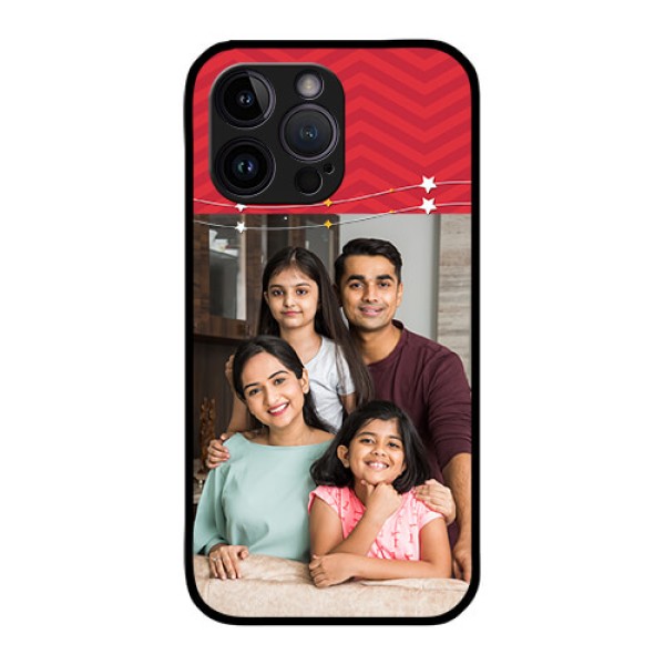 iPhone 14 Pro Max Personalized Glass Phone Case - Happy Family Design