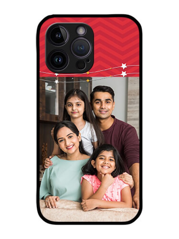 Custom iPhone 14 Pro Max Personalized Glass Phone Case - Happy Family Design