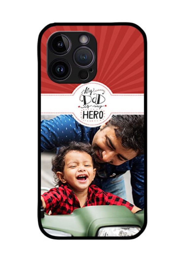 iPhone 14 Pro Max Photo Printing on Glass Case - My Dad Hero Design