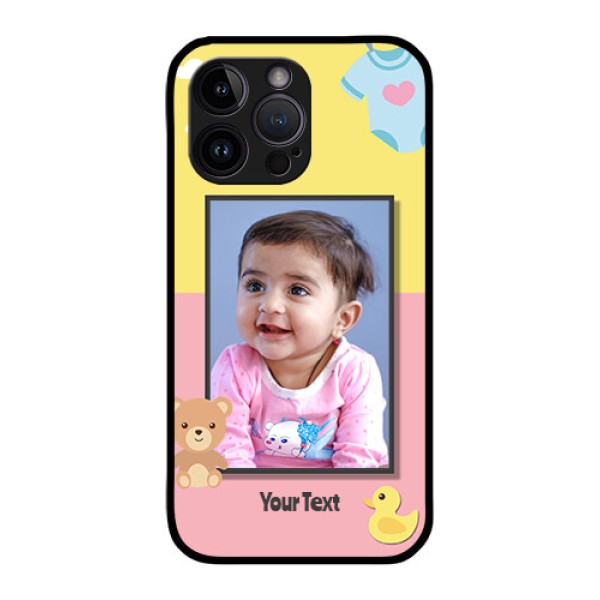 iPhone 14 Pro Max Photo Printing on Glass Case - Kids 2 Color Design