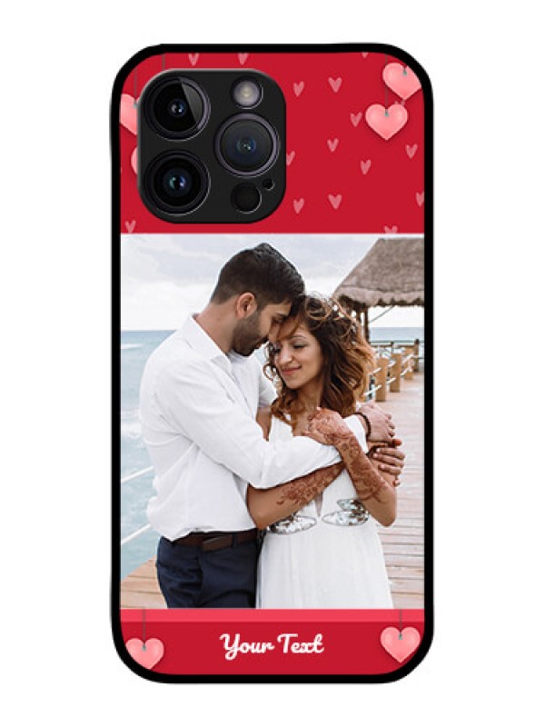 Custom iPhone 14 Pro Max Custom Glass Phone Case - Valentines Day Design