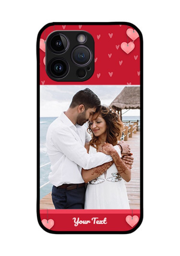 iPhone 14 Pro Max Custom Glass Phone Case - Valentines Day Design