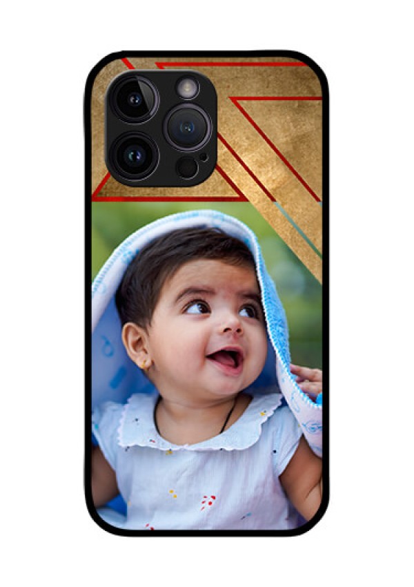 iPhone 14 Pro Max Personalized Glass Phone Case - Gradient Abstract Texture Design