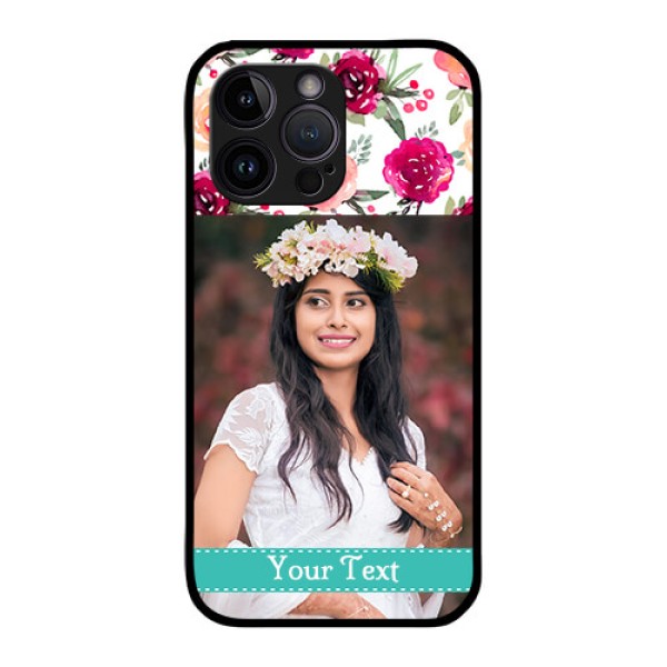 iPhone 14 Pro Max Custom Glass Phone Case - Watercolor Floral Design iPhone 14 Pro Max Custom Glass Phone Case - Watercolor Floral Design