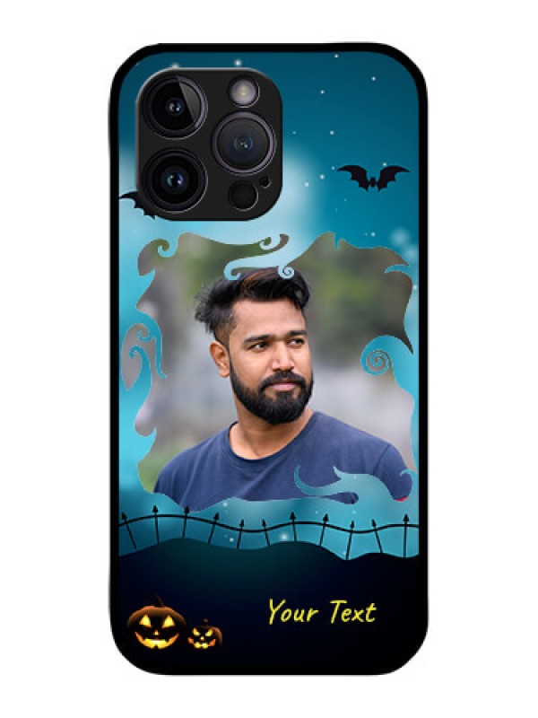 Custom iPhone 14 Pro Max Custom Glass Phone Case - Halloween frame design