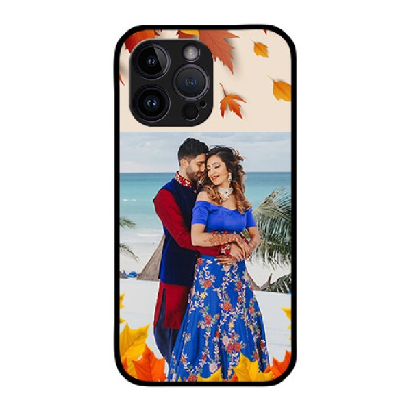 iPhone 14 Pro Max Photo Printing on Glass Case - Autumn Maple Leaves Design iPhone 14 Pro Max Photo Printing on Glass Case - Autumn Maple Leaves Design