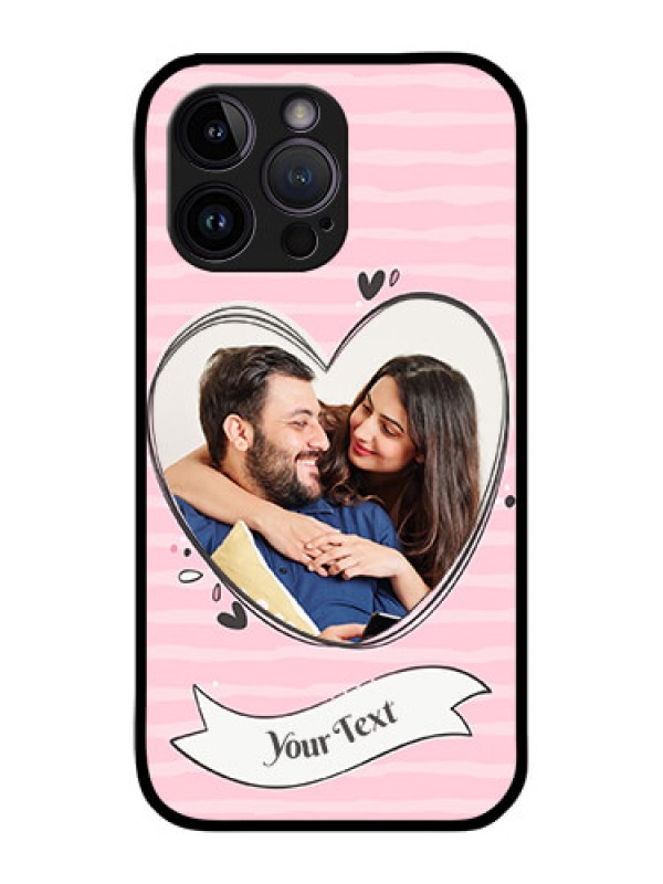 Custom iPhone 14 Pro Max Custom Glass Phone Case - Vintage Heart Design