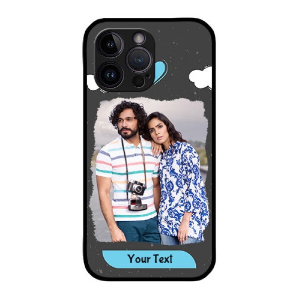 iPhone 14 Pro Max Custom Glass Phone Case - Splashes with love doodles Design iPhone 14 Pro Max Custom Glass Phone Case - Splashes with love doodles Design