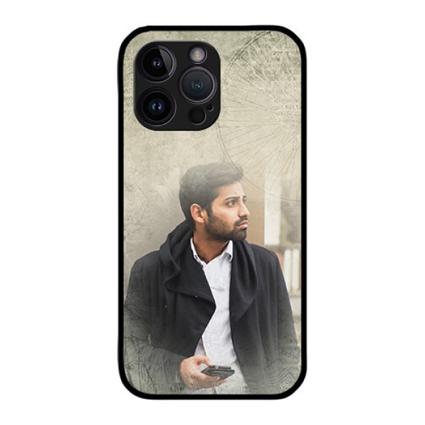 iPhone 14 Pro Max Custom Glass Phone Case - with vintage design