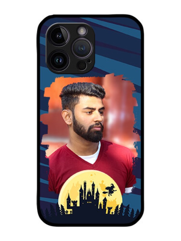 Custom iPhone 14 Pro Max Photo Printing on Glass Case - Halloween Witch Design