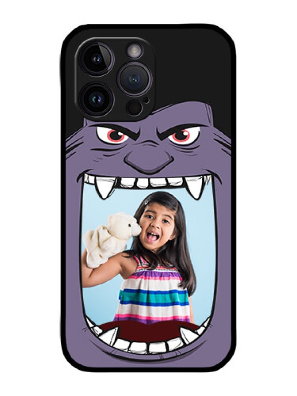 Custom iPhone 14 Pro Max Custom Glass Phone Case - Angry Monster Design