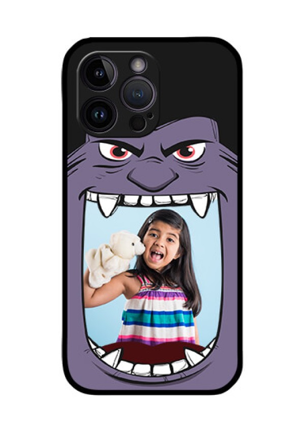 iPhone 14 Pro Max Custom Glass Phone Case - Angry Monster Design