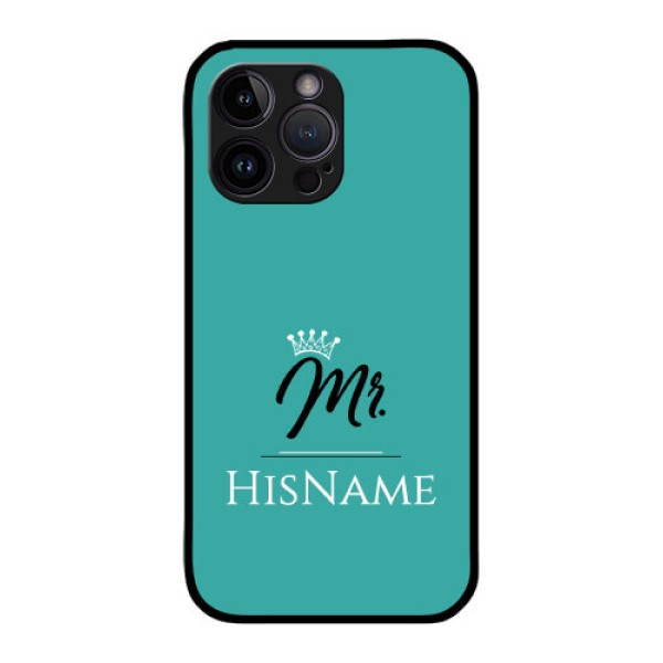 iPhone 14 Pro Max Custom Glass Phone Case Mr with Name