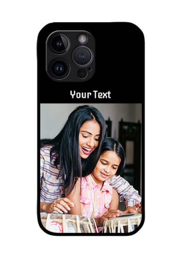 iPhone 14 Pro Max Photo with Name on Glass Phone Case