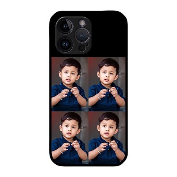 iPhone 14 Pro Max 4 Image Holder on Glass Mobile Cover