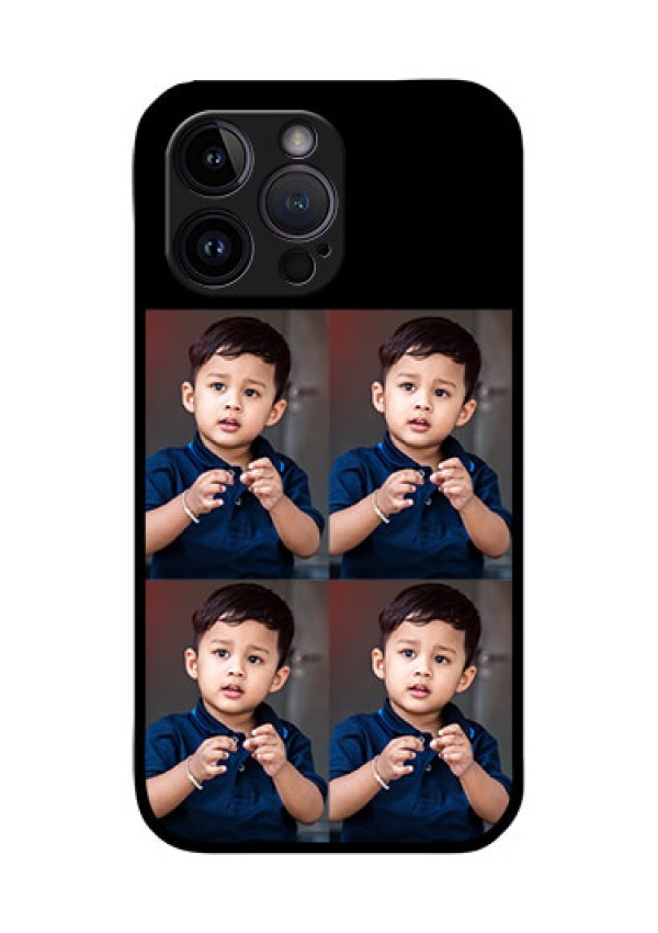 iPhone 14 Pro Max 4 Image Holder on Glass Mobile Cover