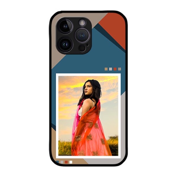 iPhone 14 Pro Max Personalized Glass Phone Case - Retro color pallet Design iPhone 14 Pro Max Personalized Glass Phone Case - Retro color pallet Design