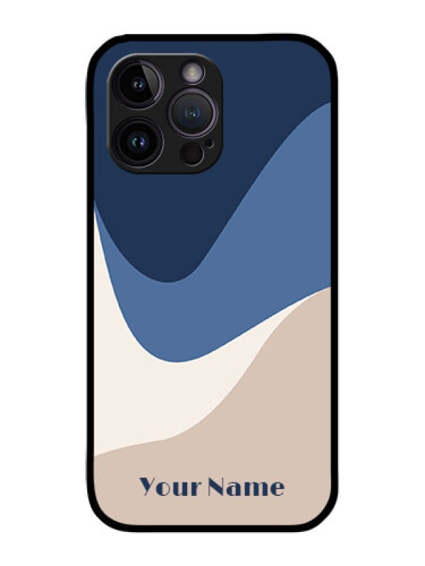 Custom iPhone 14 Pro Max Custom Glass Phone Case - Abstract Drip Art Design