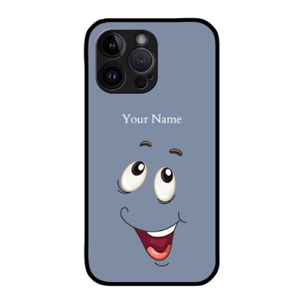 iPhone 14 Pro Max Photo Printing on Glass Case - Laughing Cartoon Face Design iPhone 14 Pro Max Photo Printing on Glass Case - Laughing Cartoon Face Design