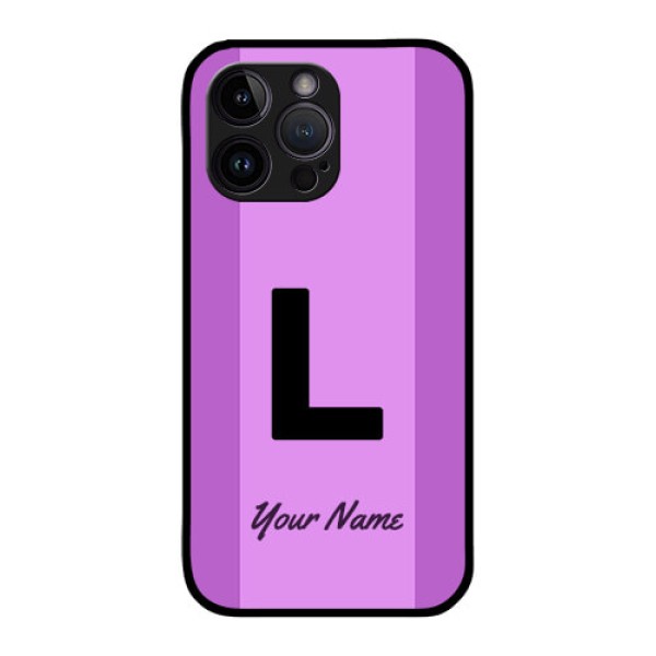 iPhone 14 Pro Max Custom Glass Phone Case - Tricolor custom text Design iPhone 14 Pro Max Custom Glass Phone Case - Tricolor custom text Design