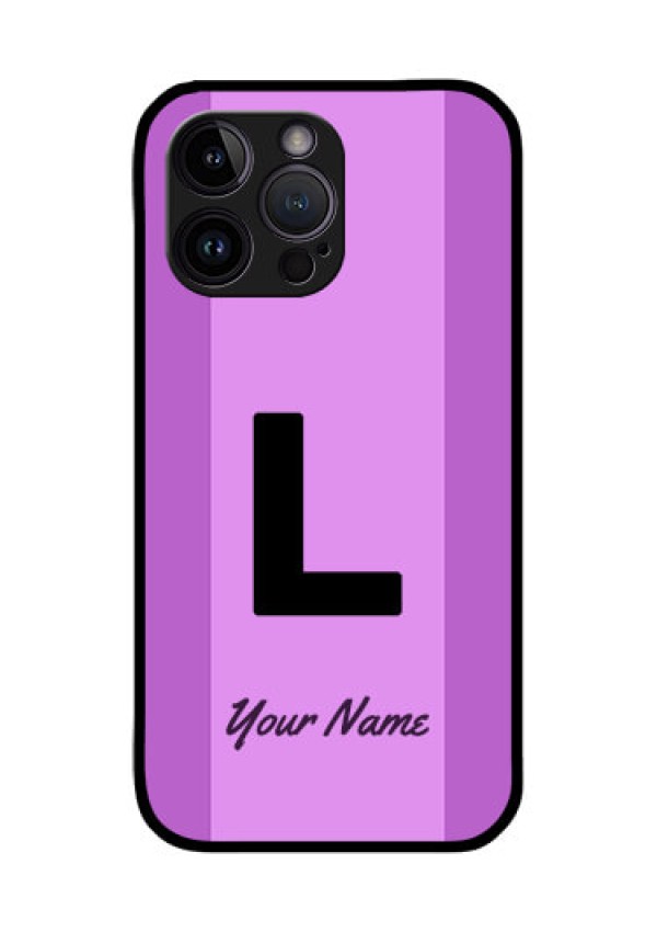 iPhone 14 Pro Max Custom Glass Phone Case - Tricolor custom text Design