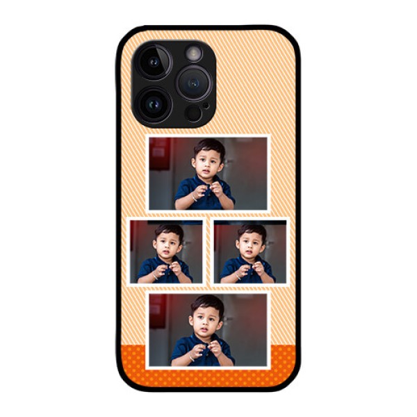 iPhone 14 Pro Photo Printing on Glass Case - Bulk Photos Upload Design