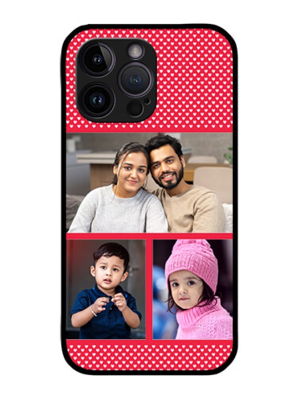 Custom iPhone 14 Pro Personalized Glass Phone Case - Bulk Pic Upload Design