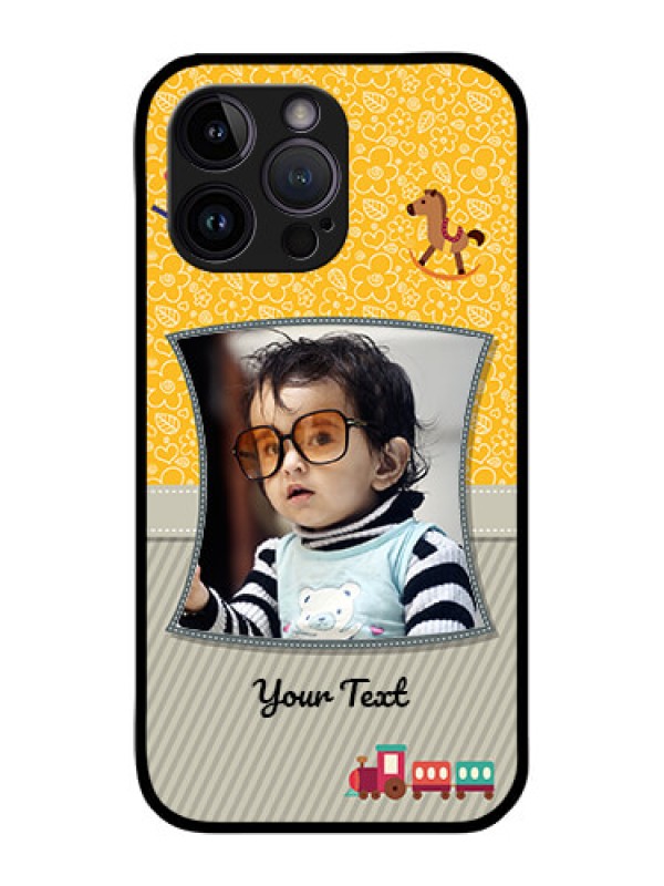 Custom iPhone 14 Pro Personalized Glass Phone Case - Baby Picture Upload Design