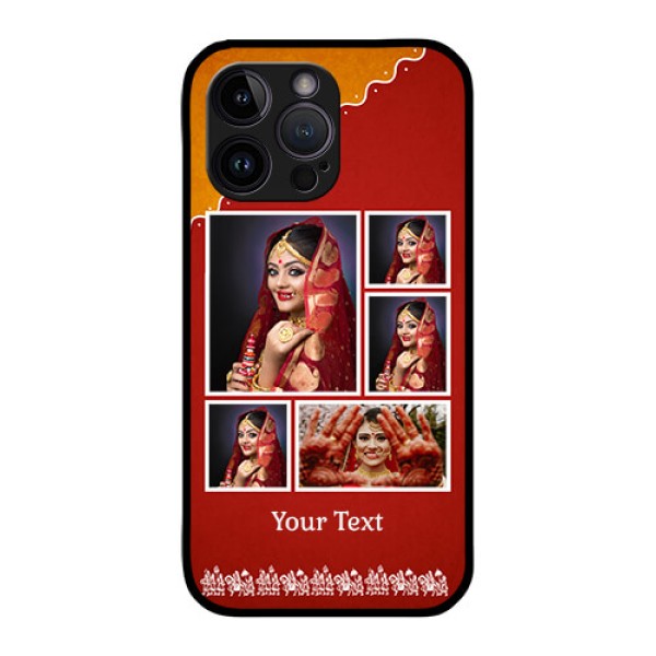 iPhone 14 Pro Personalized Glass Phone Case - Wedding Pic Upload Design iPhone 14 Pro Personalized Glass Phone Case - Wedding Pic Upload Design